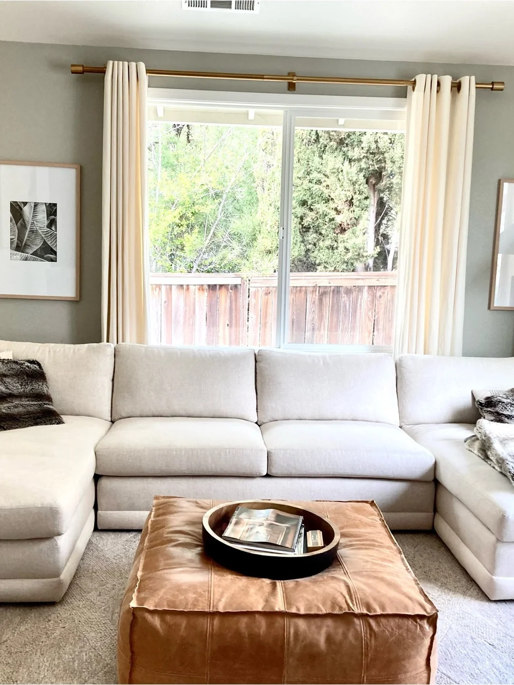 Restoration Hardware Cream Grommet-Top Drapes